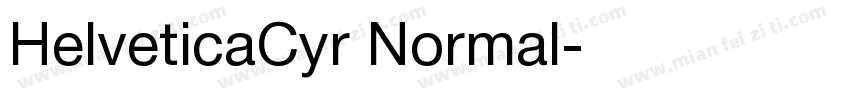 HelveticaCyr Normal字体转换